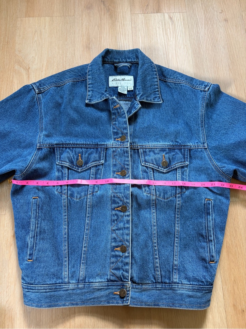 Eddie Bauer Vintage-Inspired Denim Jacket in Medium Blue - Picture 7 of 9